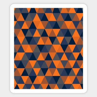 Orange and Blue Geometric Pattern Sticker